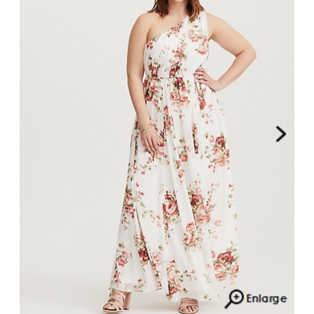 Torrid floral one shoulder Maxi Dress 20
